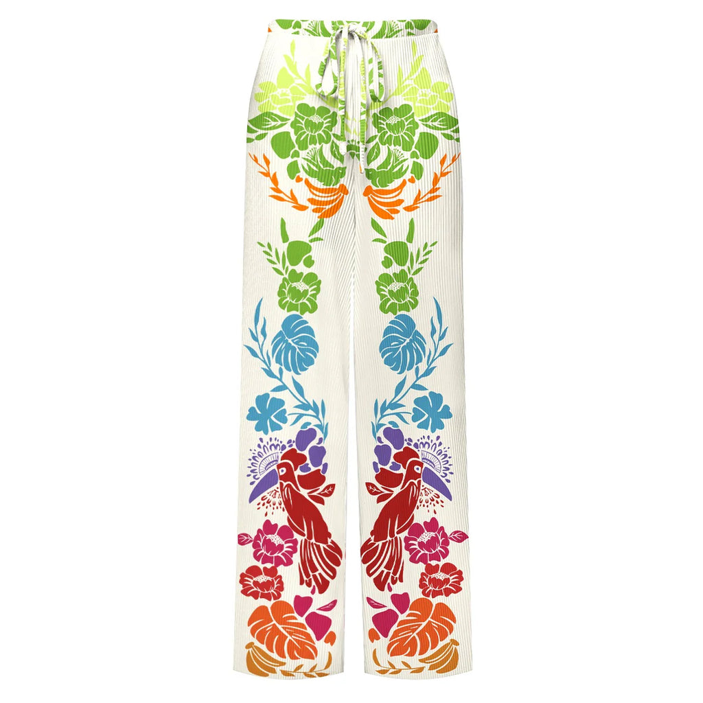 Tropical Graphic One-Piece Swimsuit&Skirt&Pants