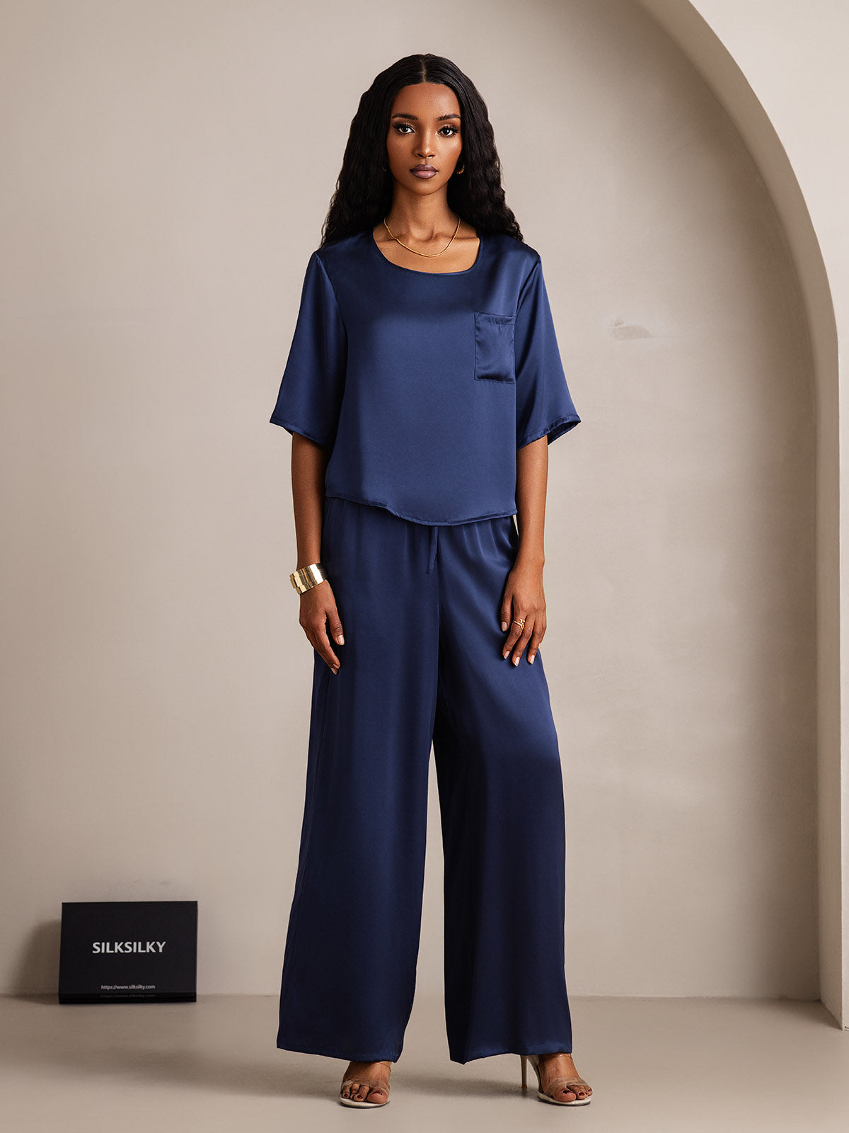 Women‘s Pure Silk Pajama Set