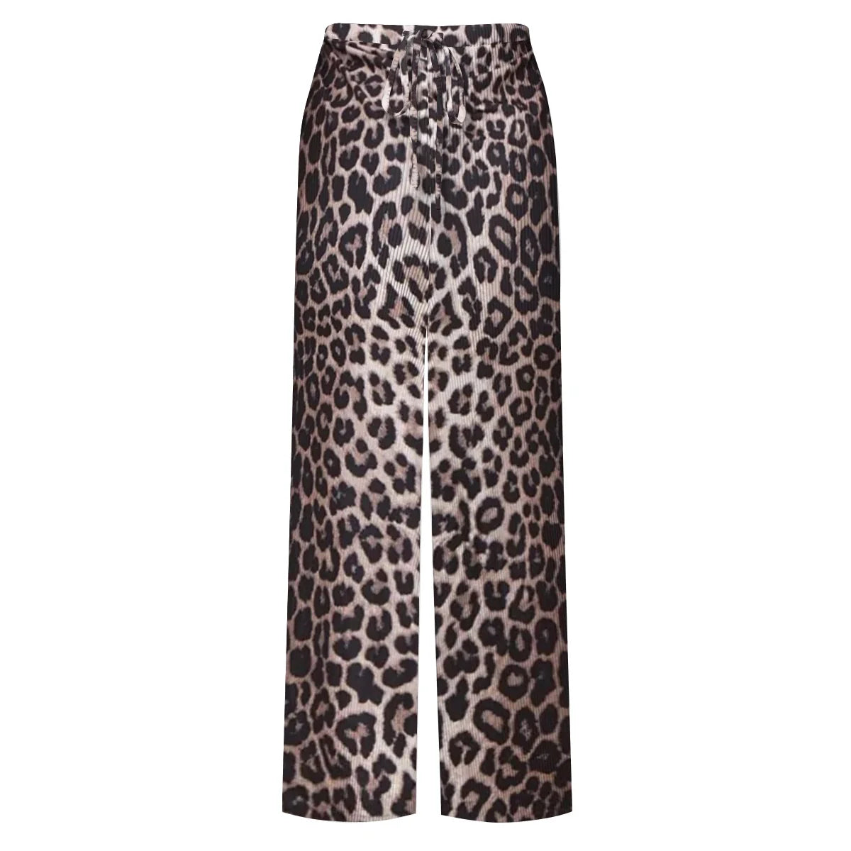 V Neck Lace Up Vintage Leopard Print Swimsuit&Skirt&Pants