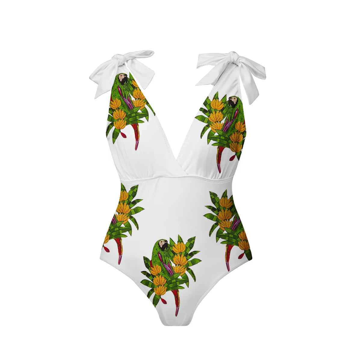 Tropical Parrot Print Boho Jungle Vibes  One-Piece Swimsuit&Skirt