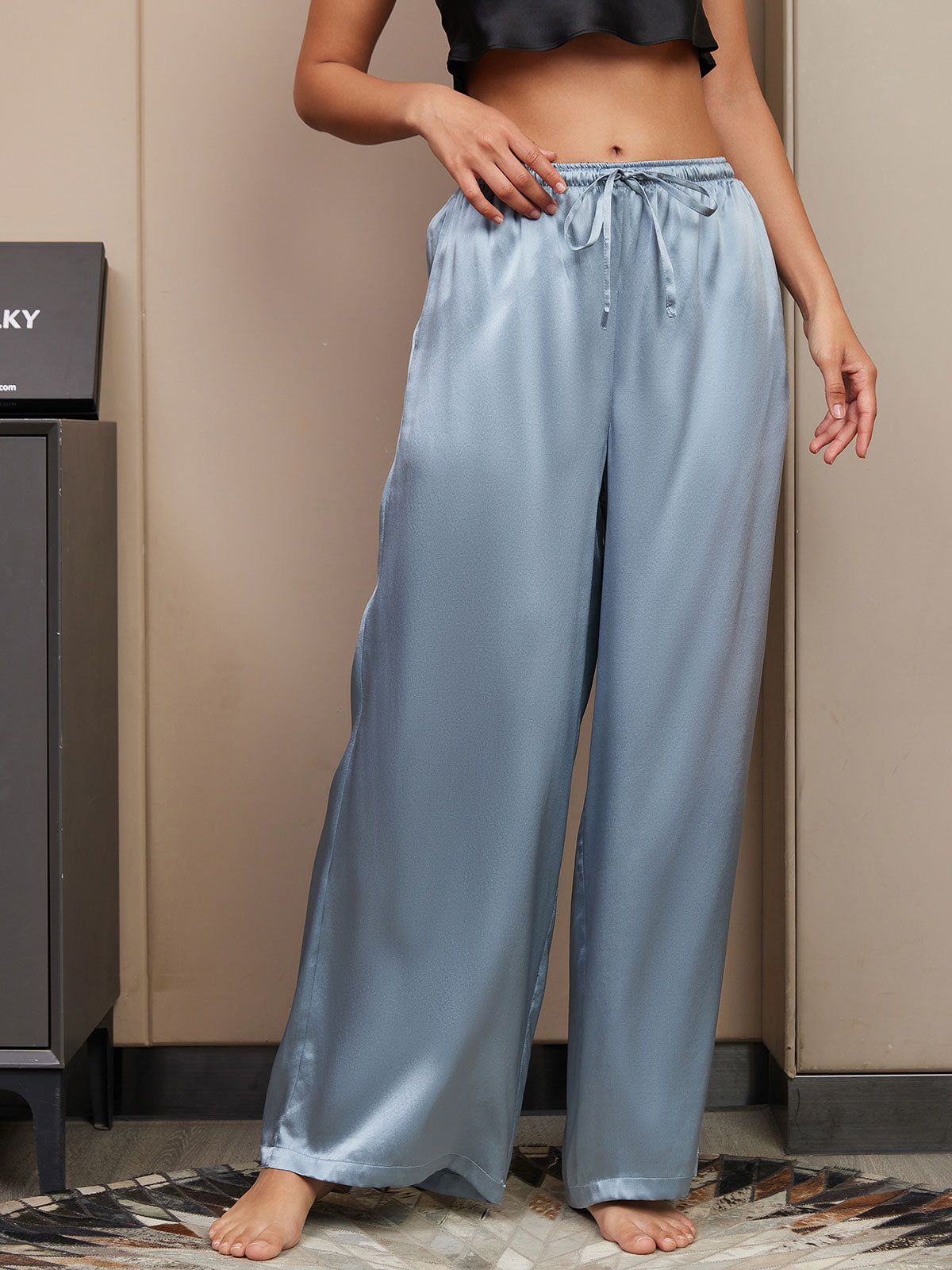 Women's Pure Silk Wide Leg Pants