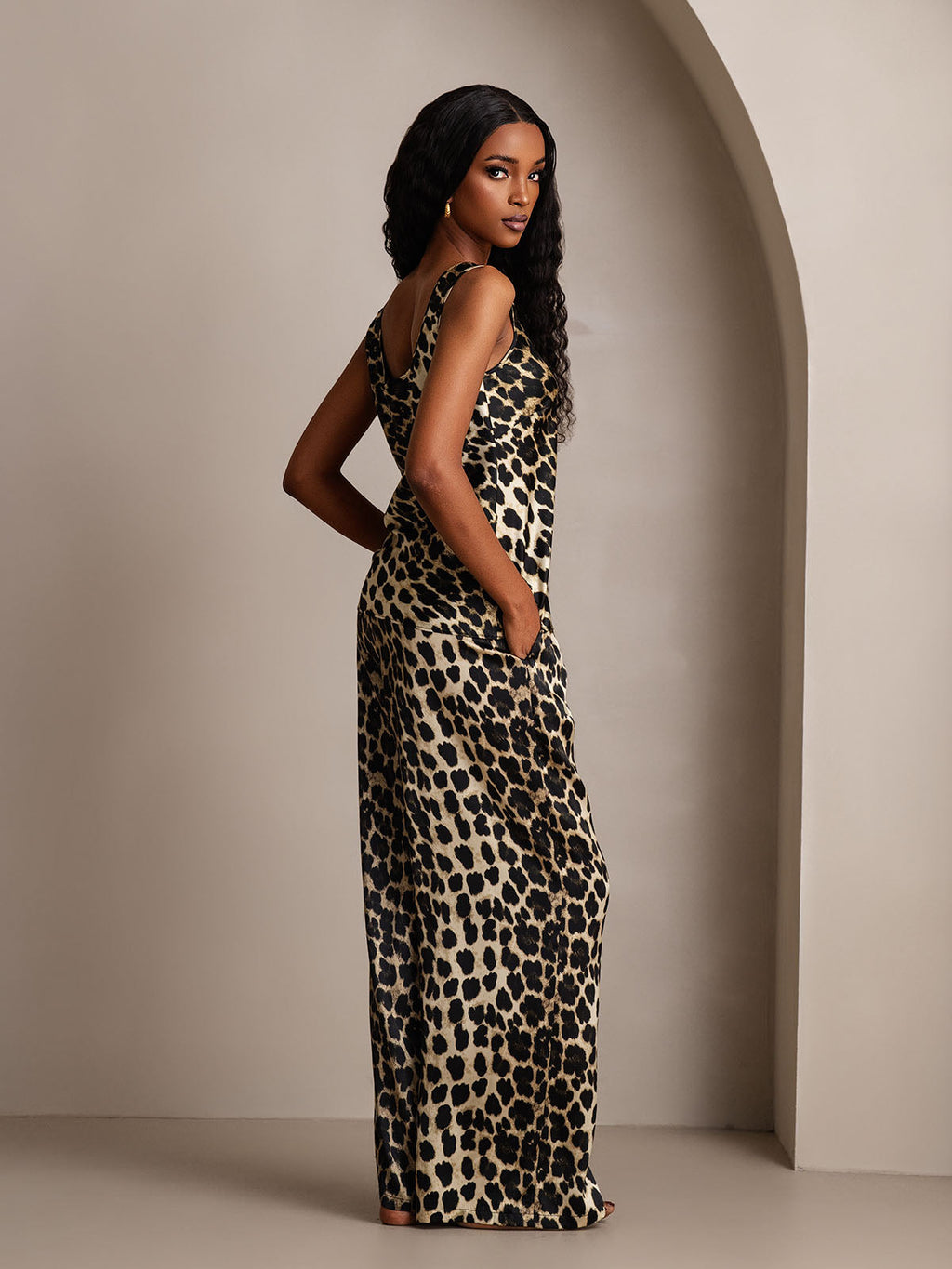 Pure Silk Cami & Wide Leg Pants Pajama Set