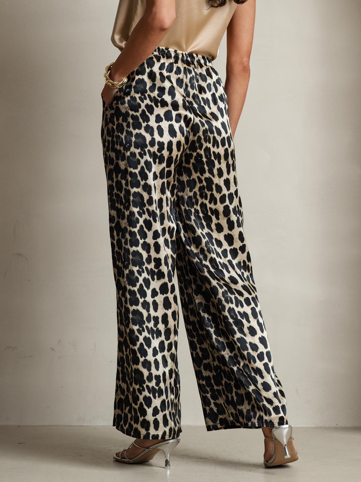 Women's Pure Silk Wide Leg Pants