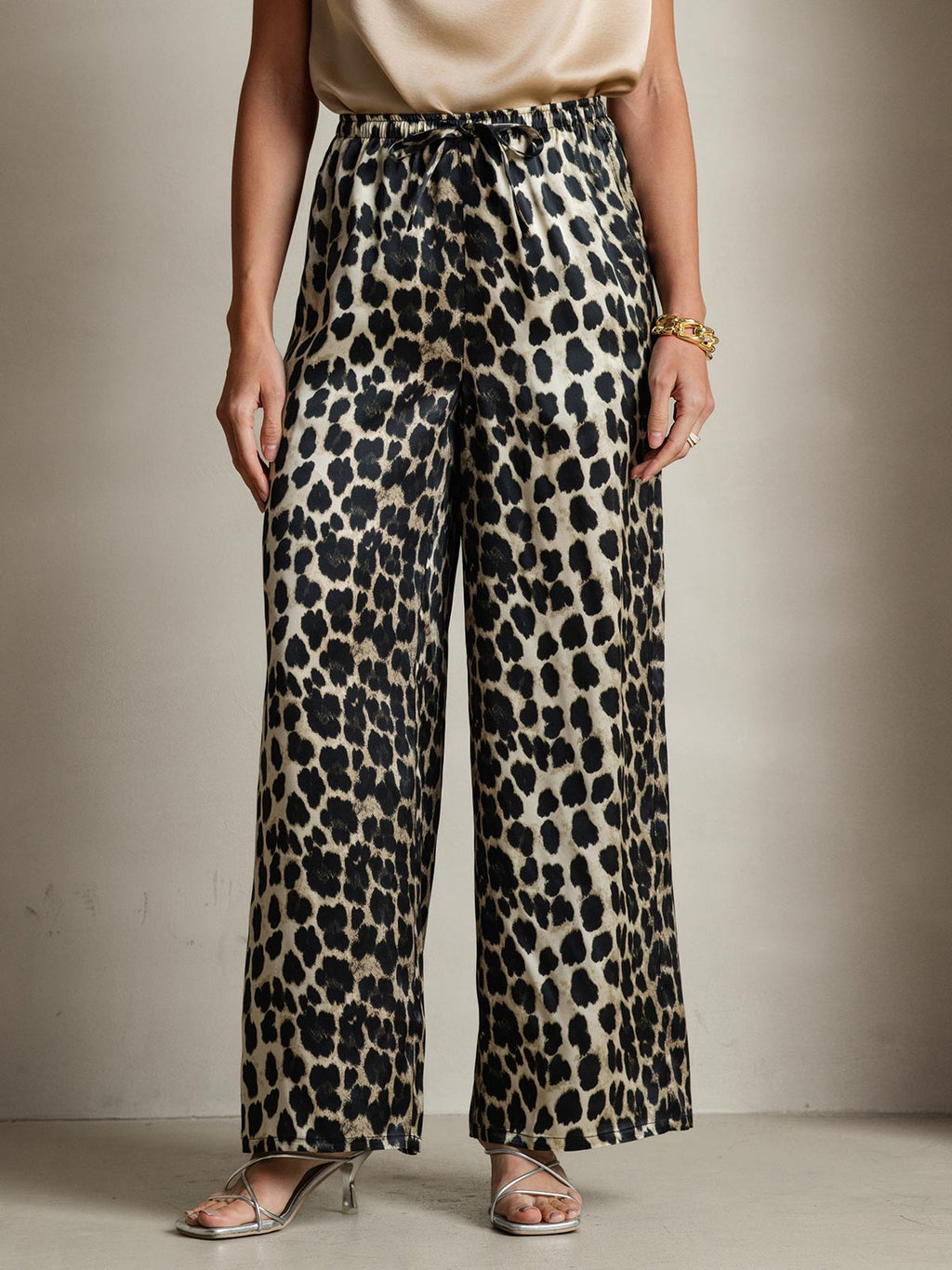 Women's Pure Silk Wide Leg Pants