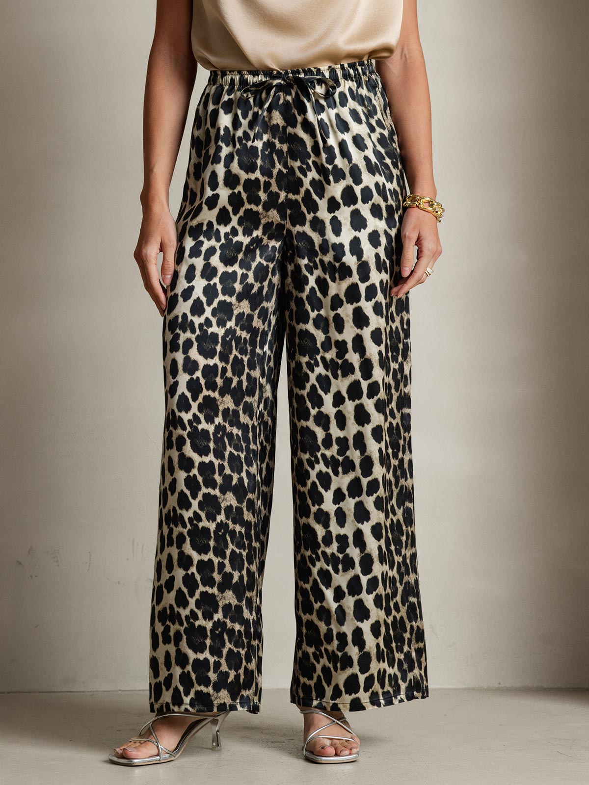 Women's Pure Silk Wide Leg Pants