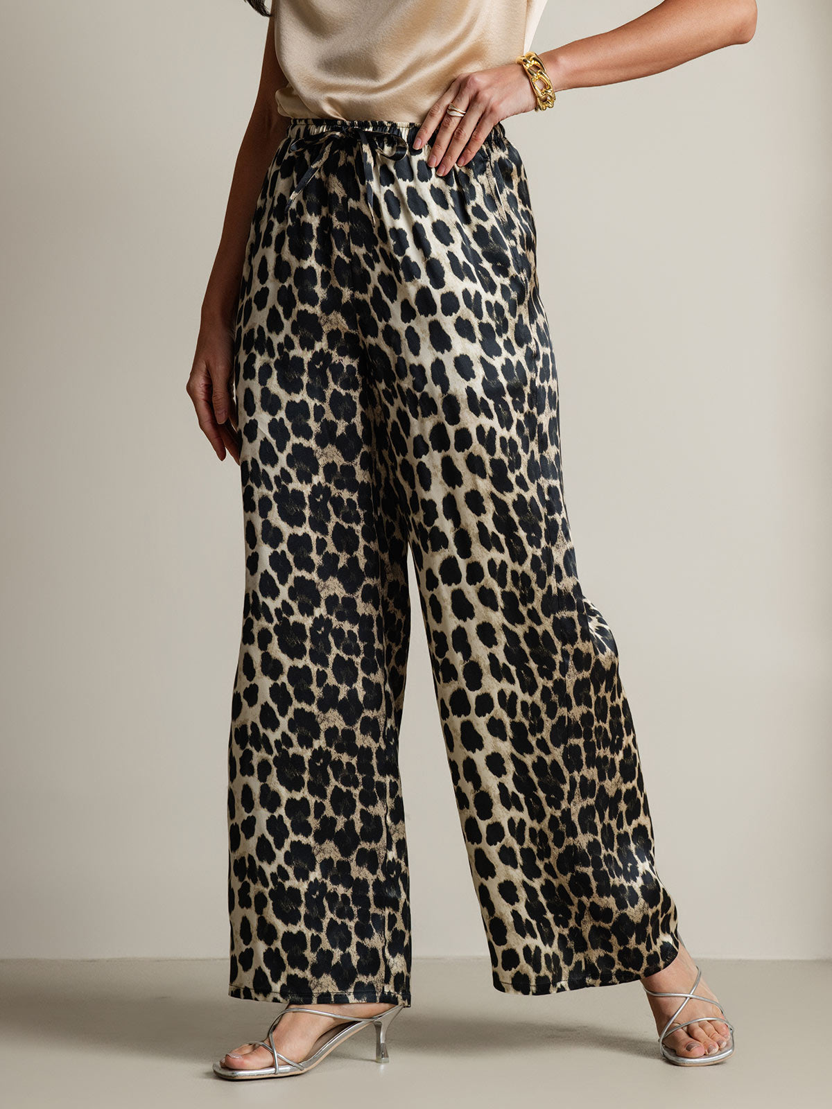 Women's Pure Silk Wide Leg Pants