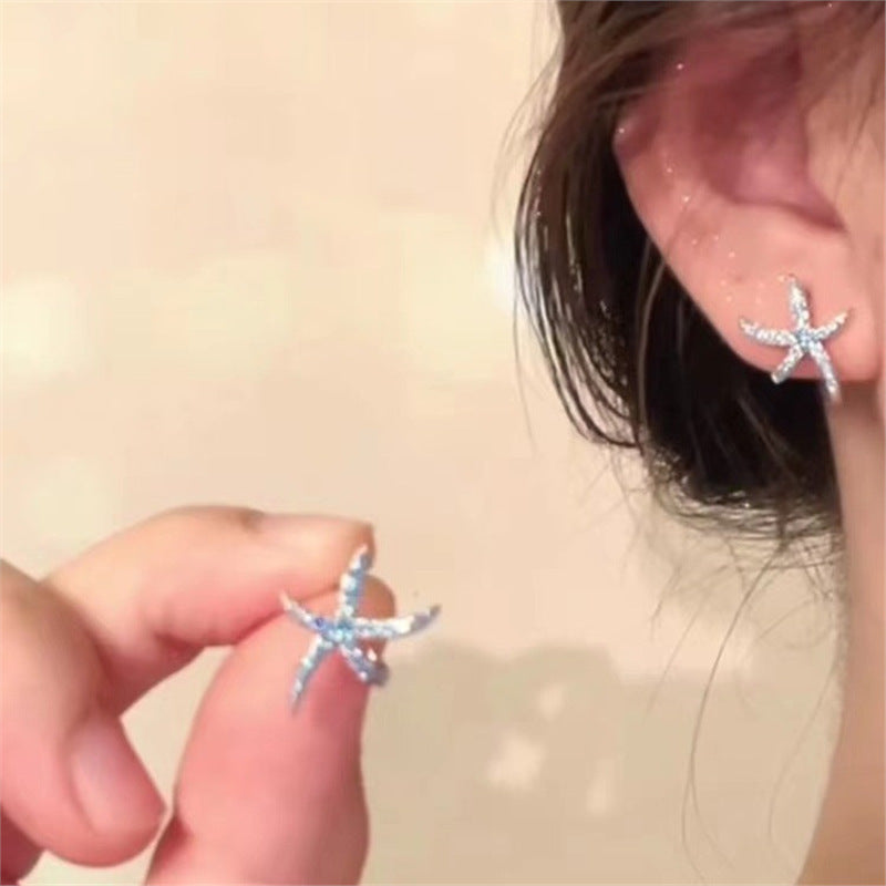 Starfish Sparkling Diamond Earrings