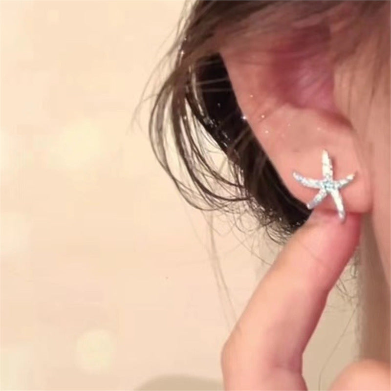 Starfish Sparkling Diamond Earrings