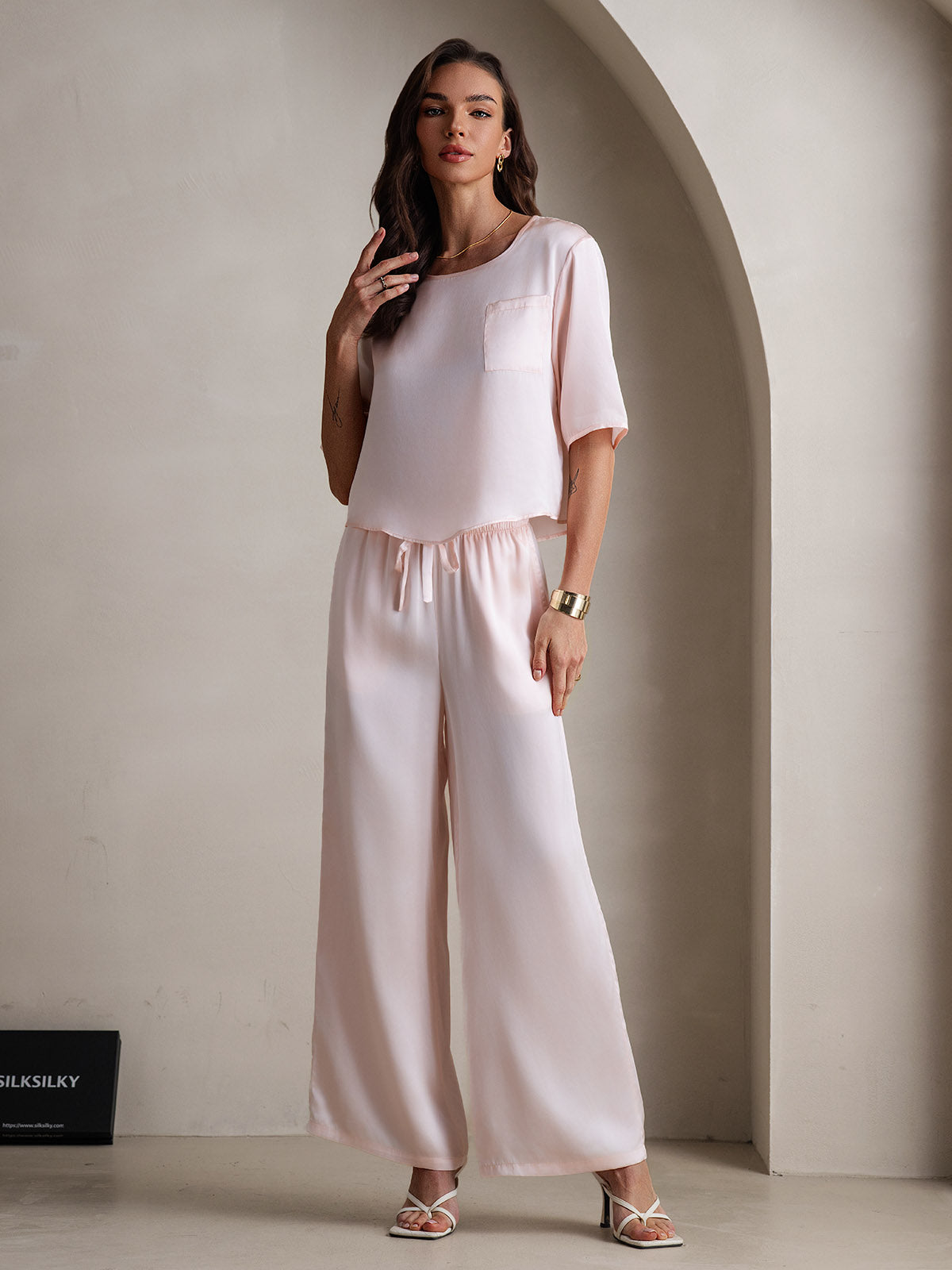 Women‘s Pure Silk Pajama Set