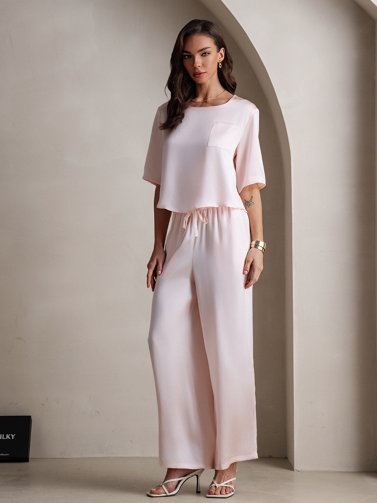 Women‘s Pure Silk Pajama Set