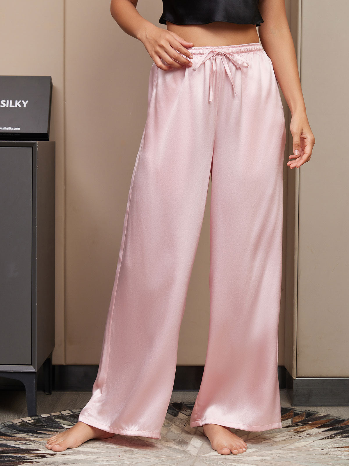 Women's Pure Silk Wide Leg Pants