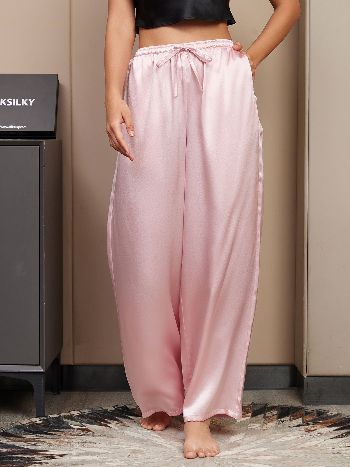 Women's Pure Silk Wide Leg Pants