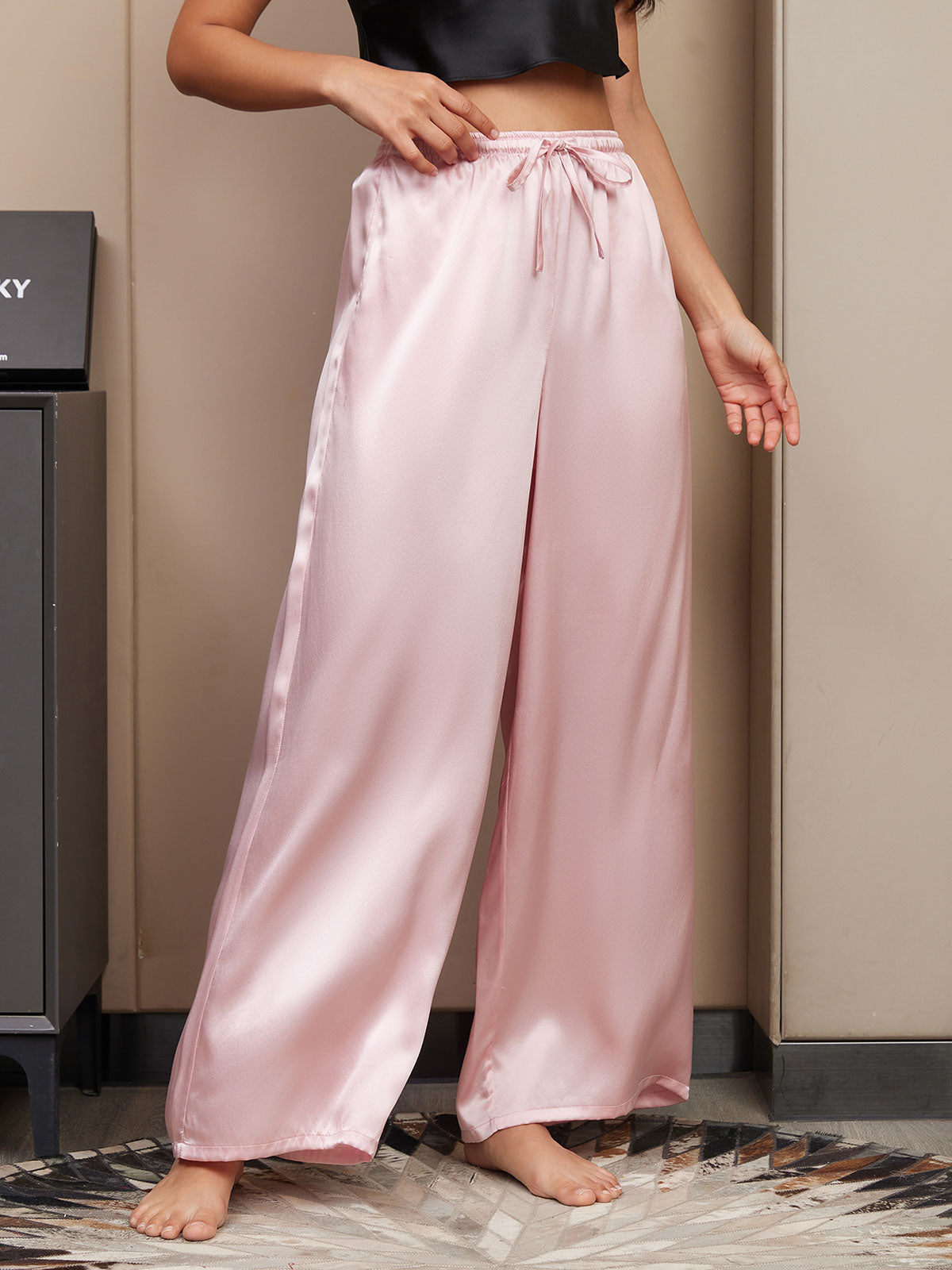 Women's Pure Silk Wide Leg Pants