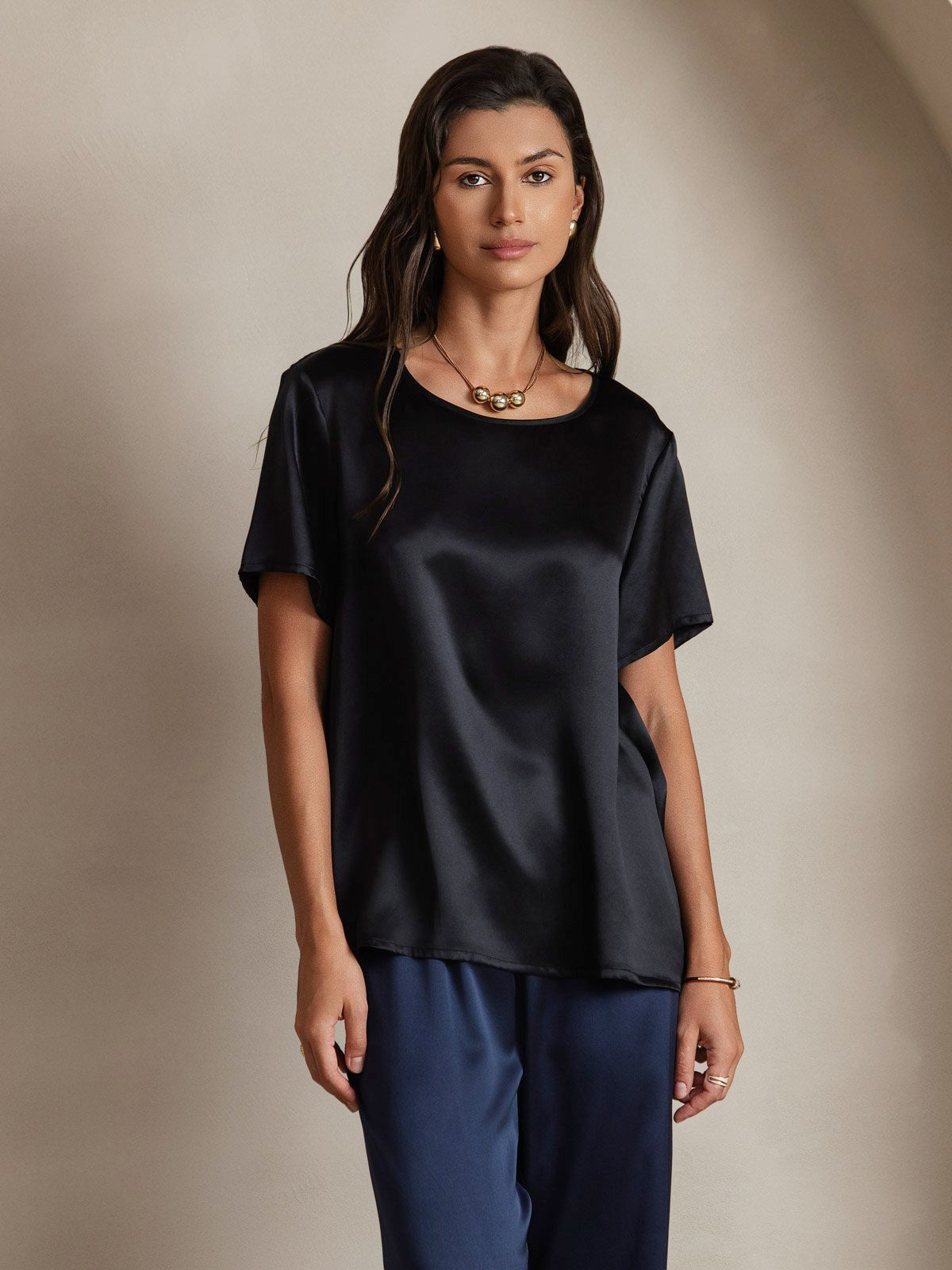 Pure Silk Short Sleeve T-shirt (pants not included)