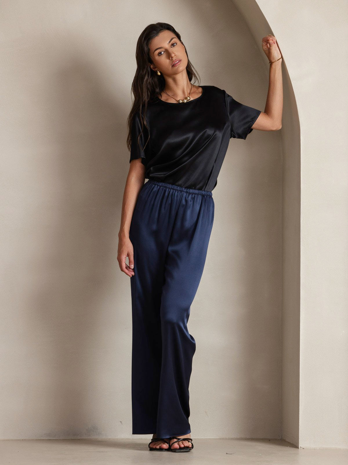 Pure Silk Short Sleeve T-shirt (pants not included)