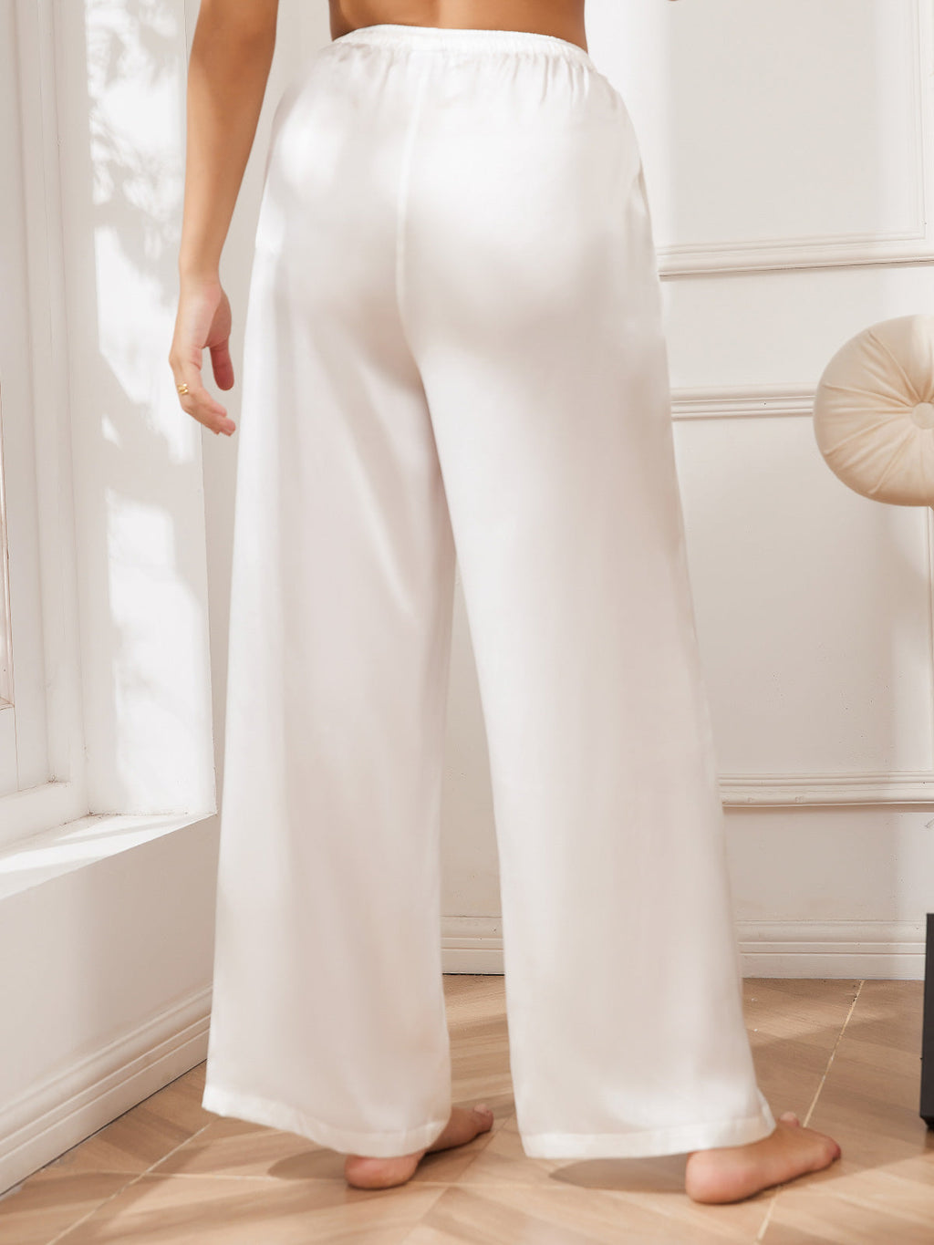 Women's Pure Silk Wide Leg Pants