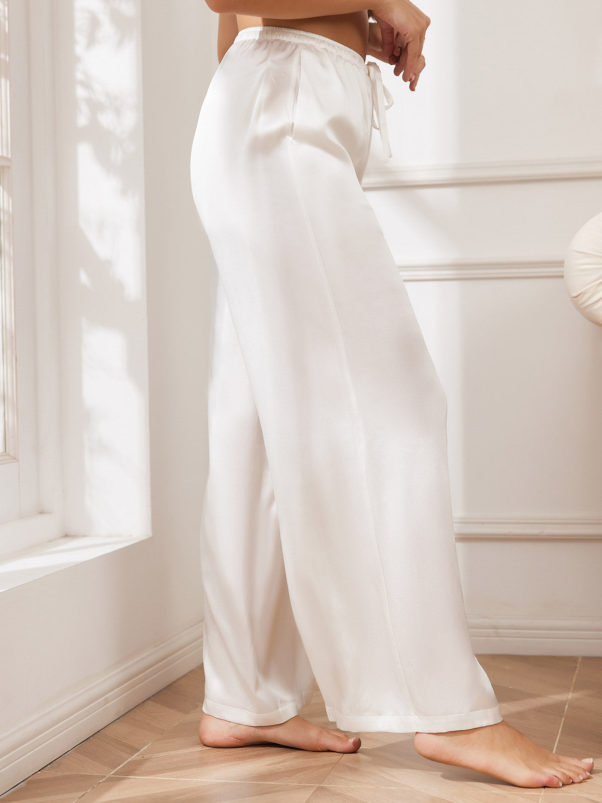 Women's Pure Silk Wide Leg Pants