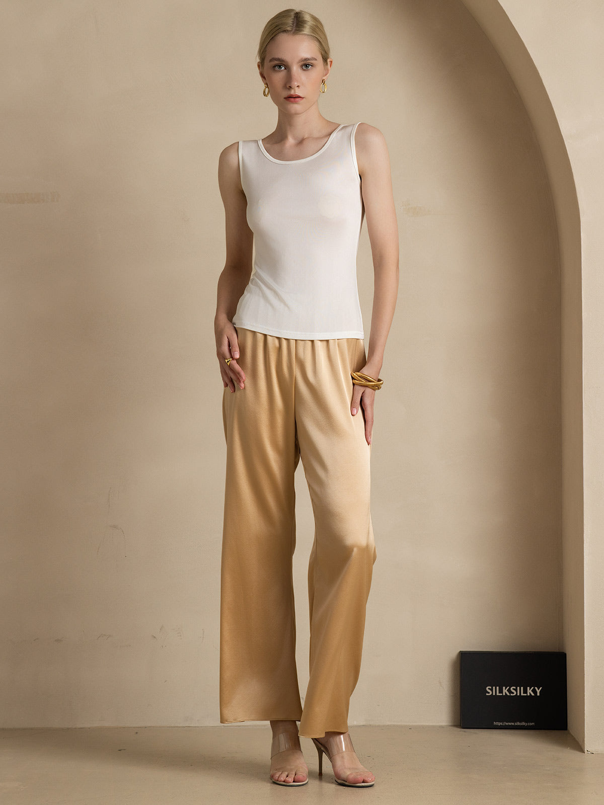 Silk Knitted Lounge Sleeveless Tank Top