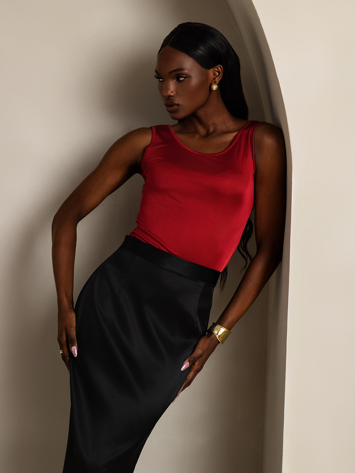 Silk Knitted Lounge Sleeveless Tank Top