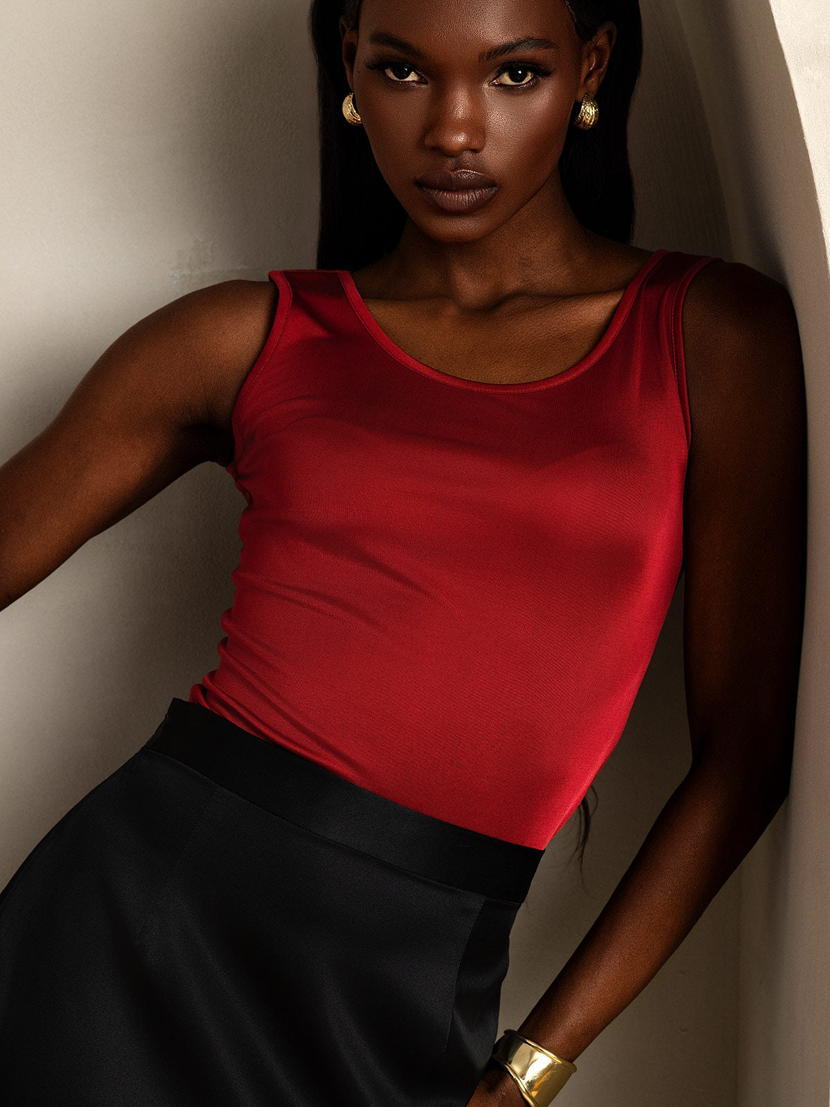 Silk Knitted Lounge Sleeveless Tank Top