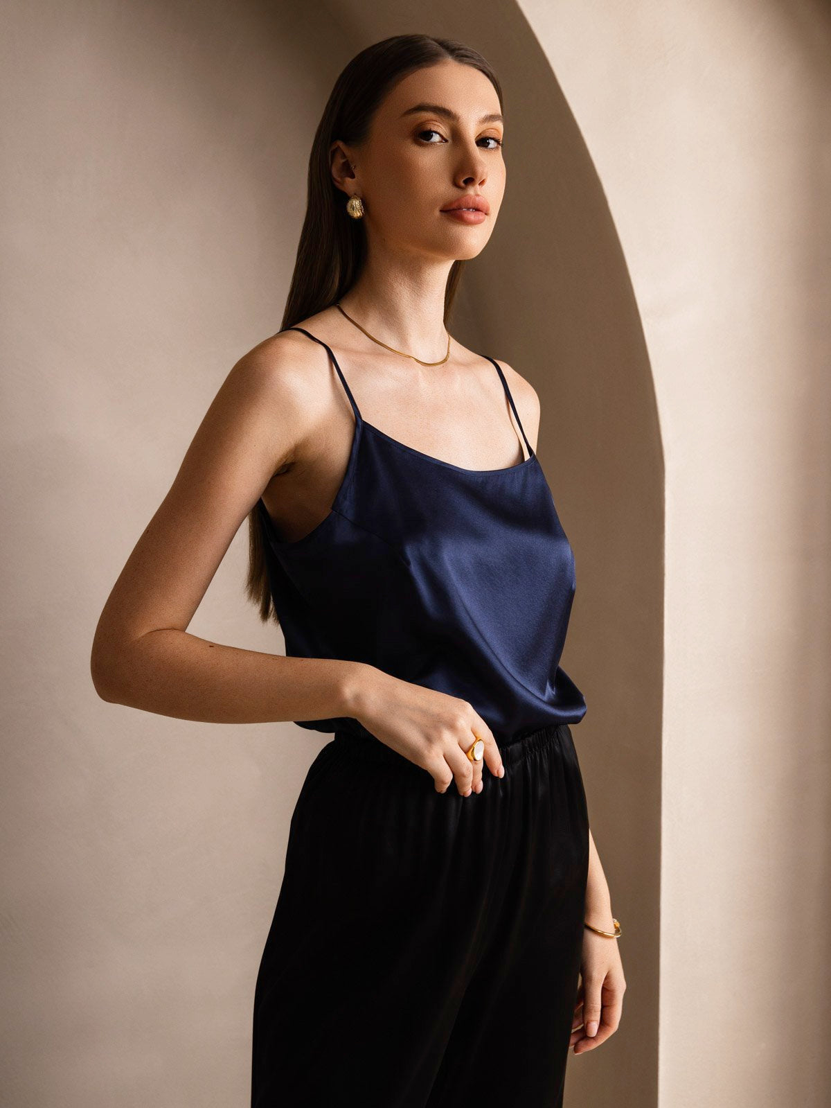 19Momme Silk Spaghetti Strap Camisole Top