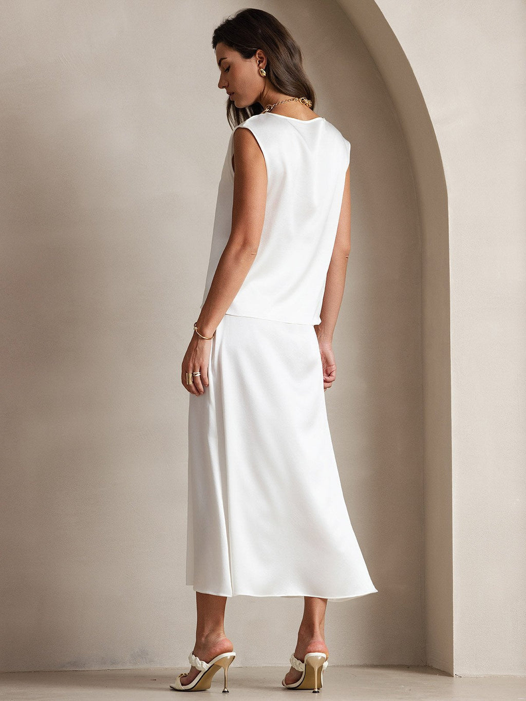 19Momme Silk Cap Sleeve Blouse