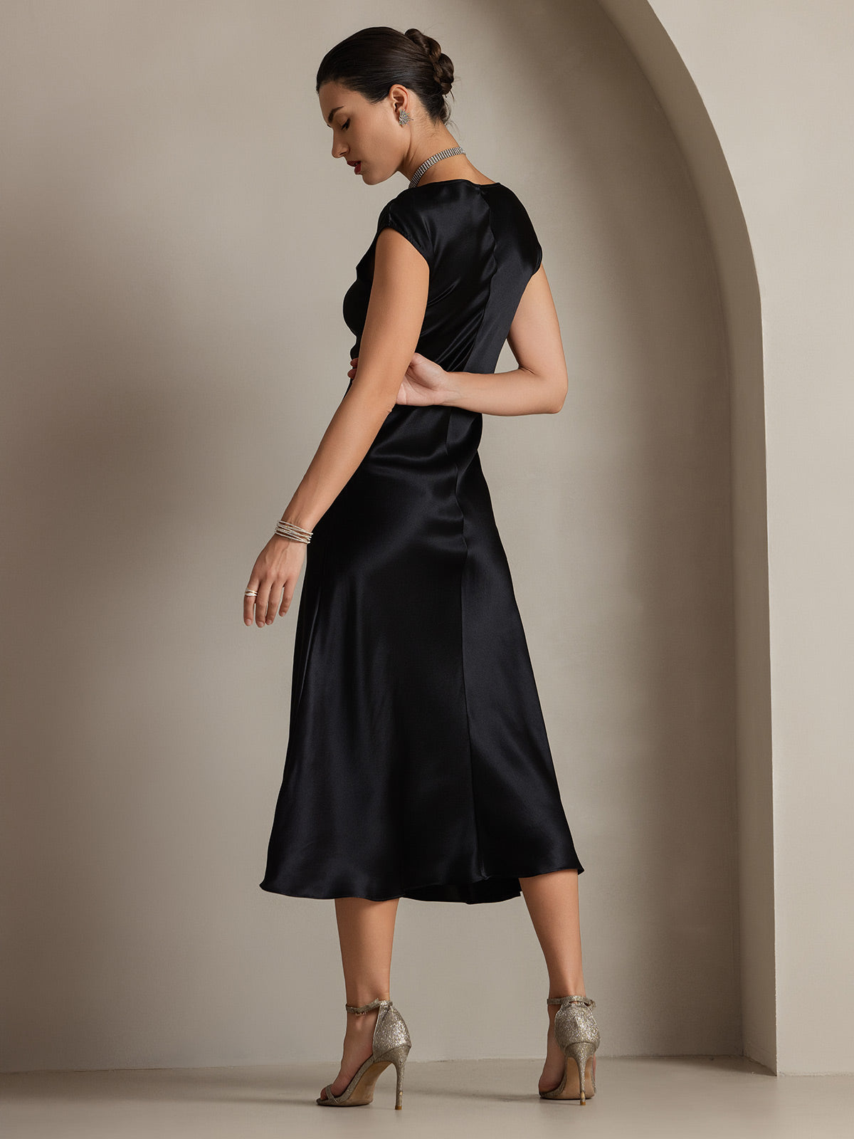 19Momme Silk U-neck Sleeveless Dress