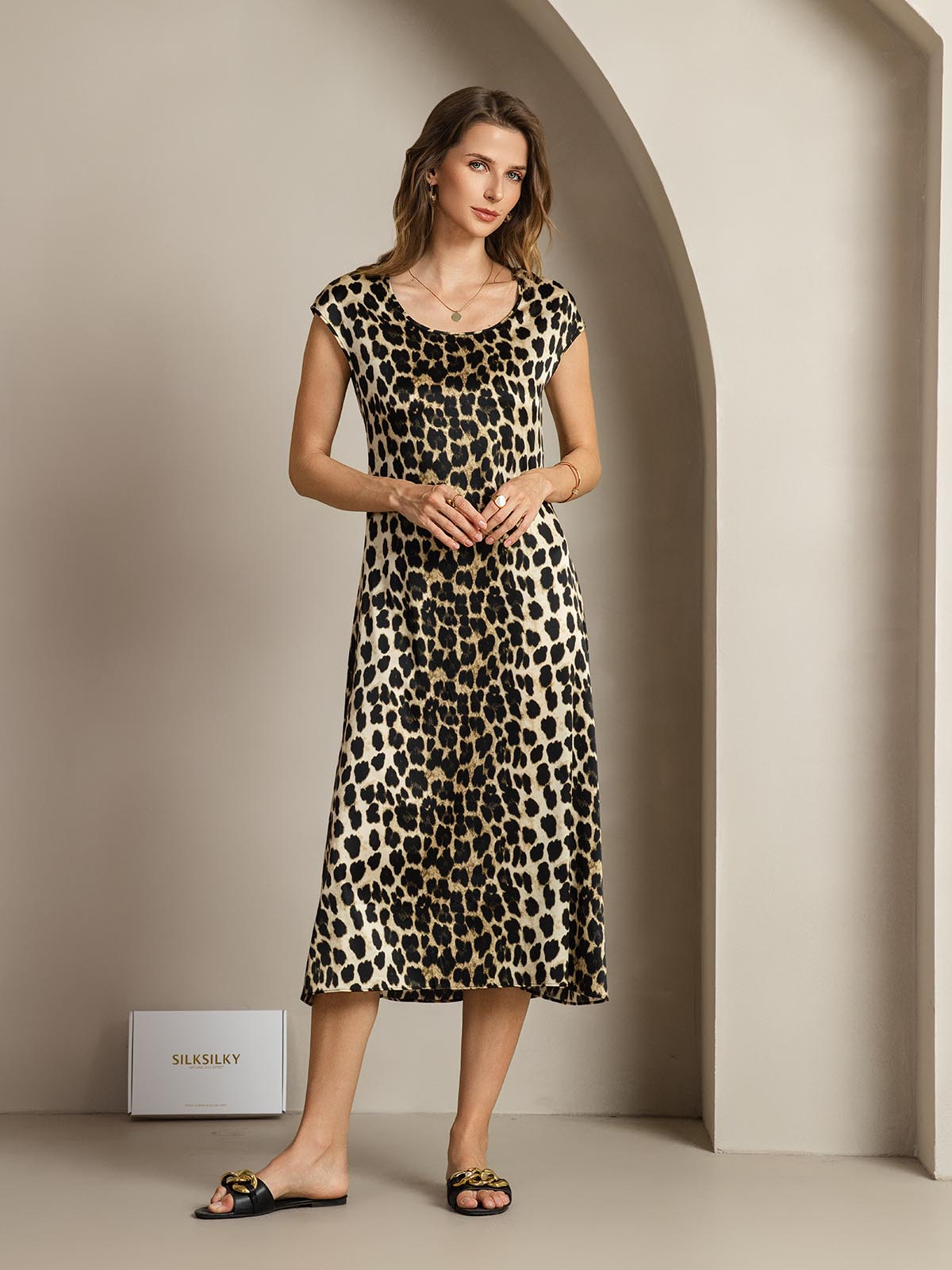 19Momme Silk U-neck Sleeveless Dress