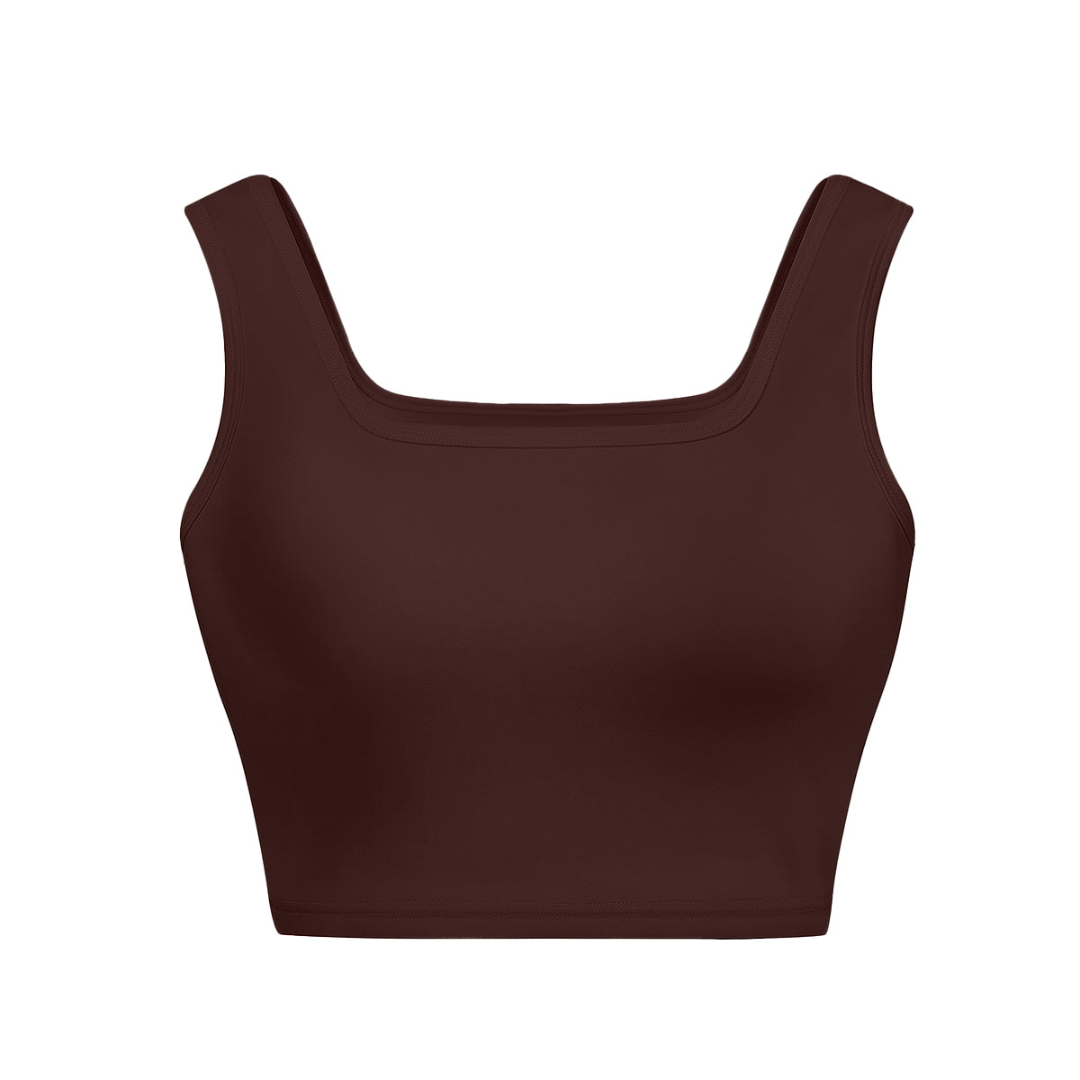 Square Neck Solid Crop Tank Top