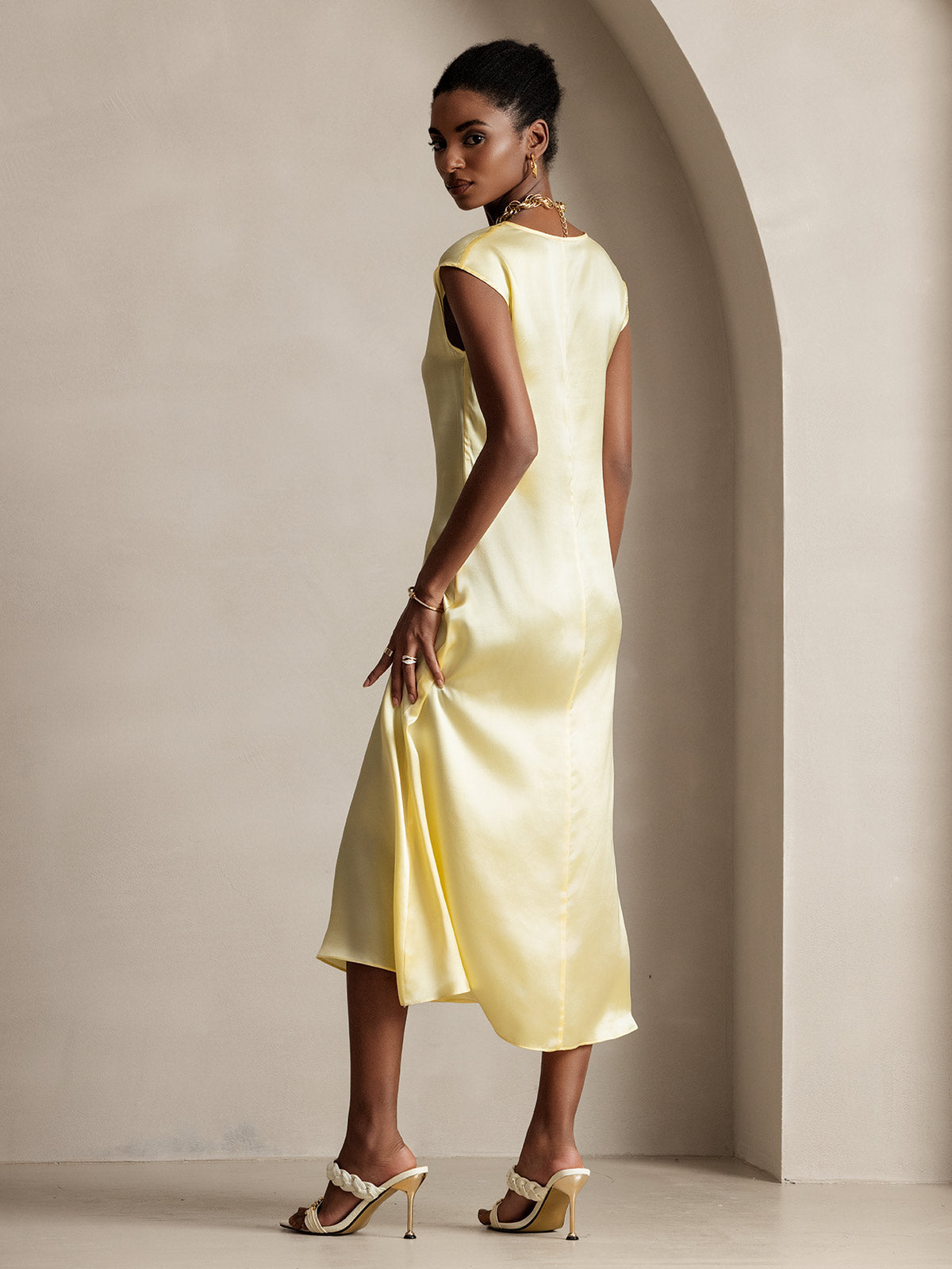 19Momme Silk U-neck Sleeveless Dress
