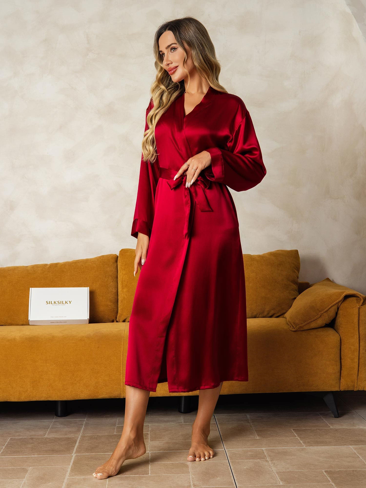 Pure Silk Elegant Women's Long Robe