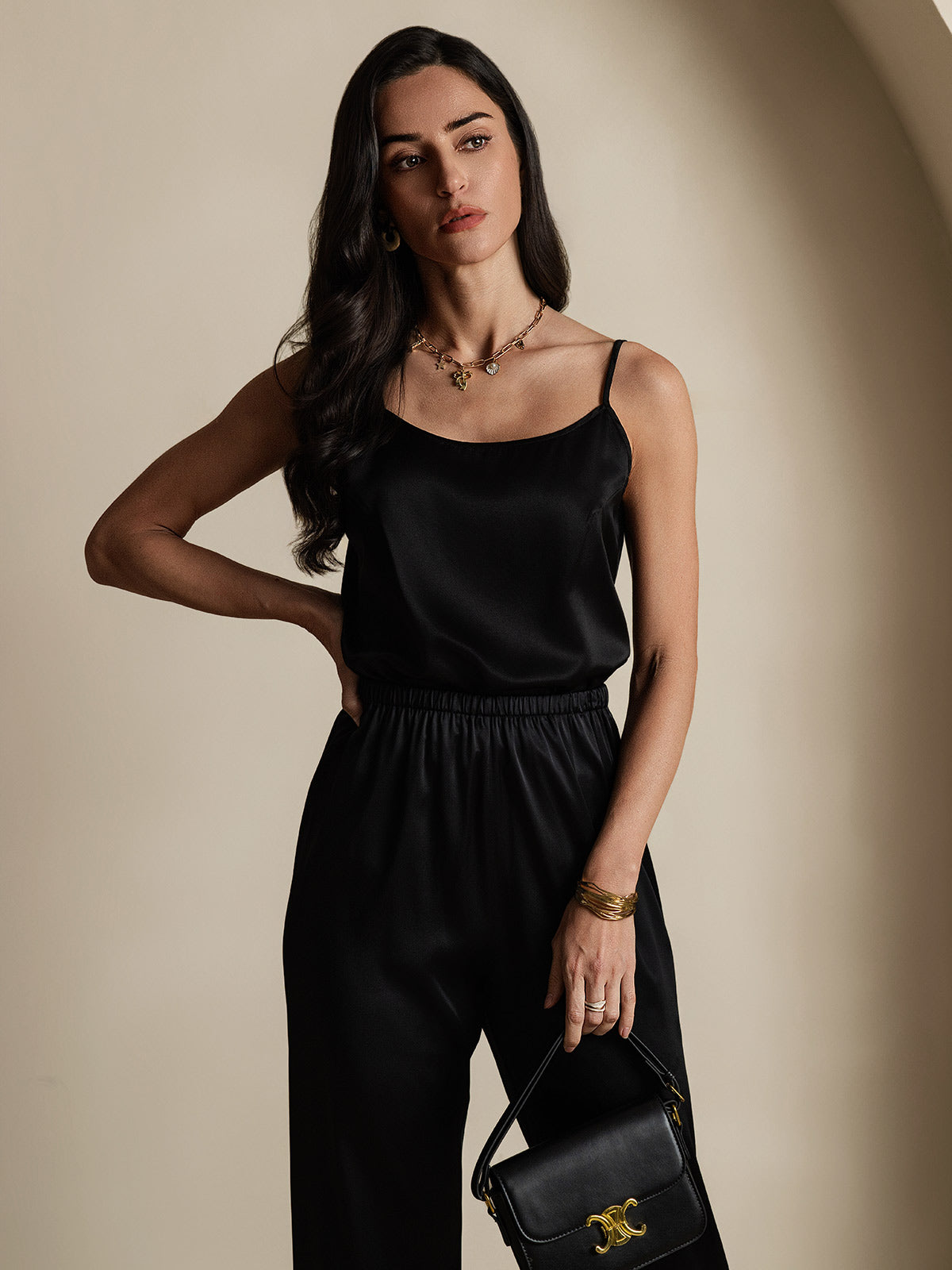 19Momme Silk Spaghetti Strap Camisole Top