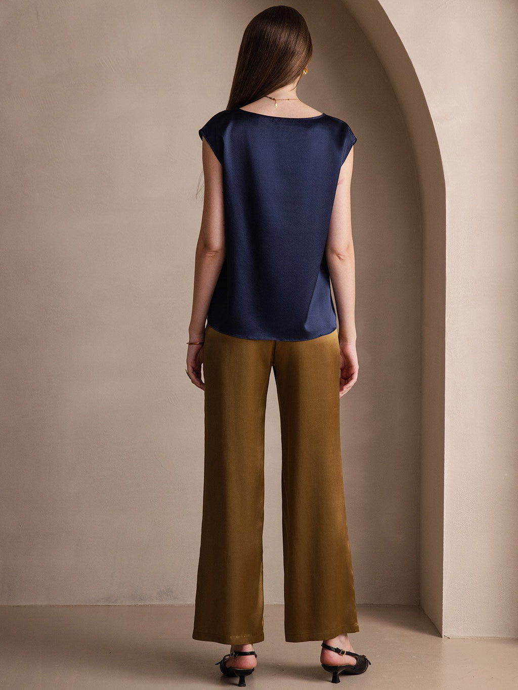 19Momme Silk Cap Sleeve Tank Top