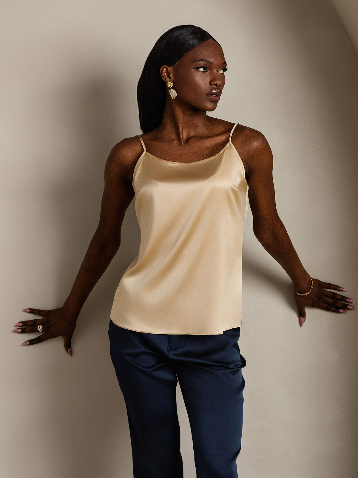 19Momme Silk Spaghetti Strap Camisole Top