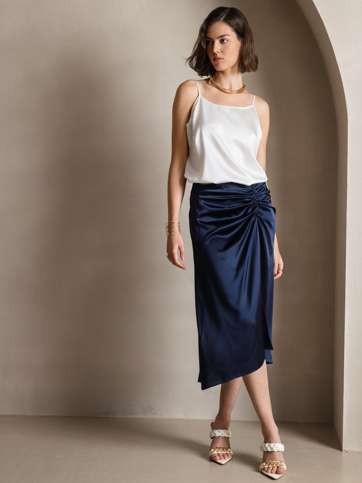 19Momme Silk Spaghetti Strap Camisole Top
