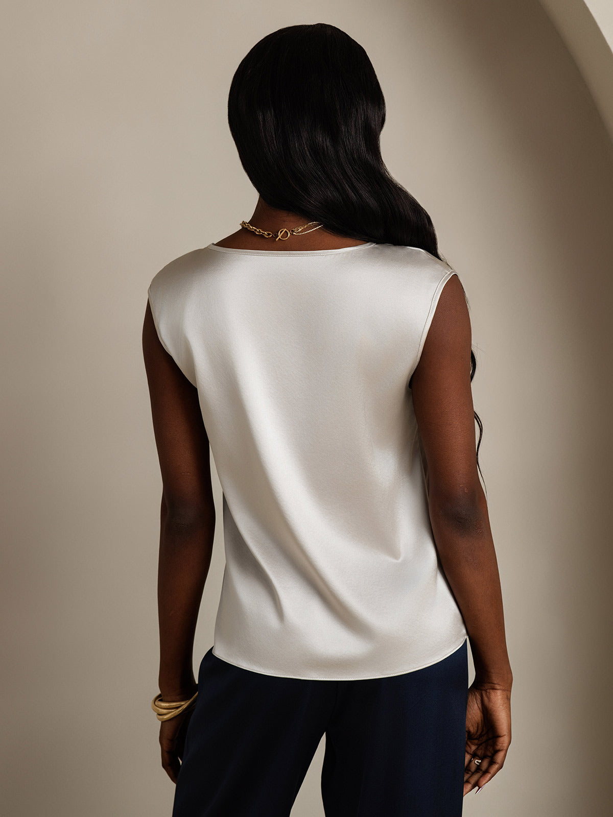 19Momme Silk Cap Sleeve Tank Top